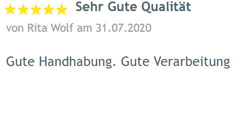 Kundenbewertung Rita W. Kundenbewertung Rita W.