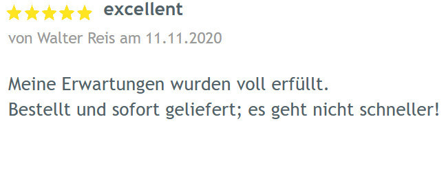 Kundenbewertung Walter R. Kundenbewertung Walter R.